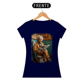 Nome do produto Baby Look Albert Einstein Modelo 1 - Sentado no Trono