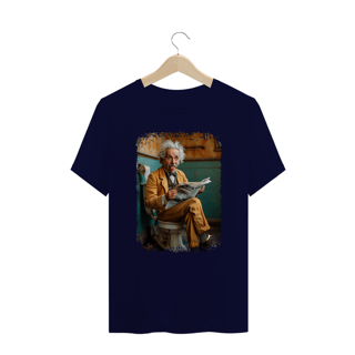 Nome do produto Camiseta Plus Size Albert Einstein Modelo 1 - Sentado no Trono