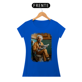Nome do produto Baby Look Albert Einstein Modelo 1 - Sentado no Trono