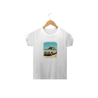 Nome do produto Camiseta Infantil Fusca Modelo 1 - Com uma Prancha de Surf