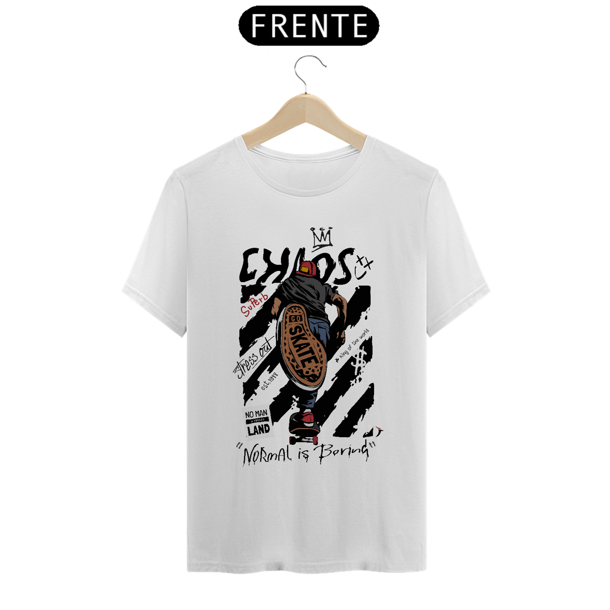 Nome do produto: Camiseta Skate Modelo 1 - Normal is Boring