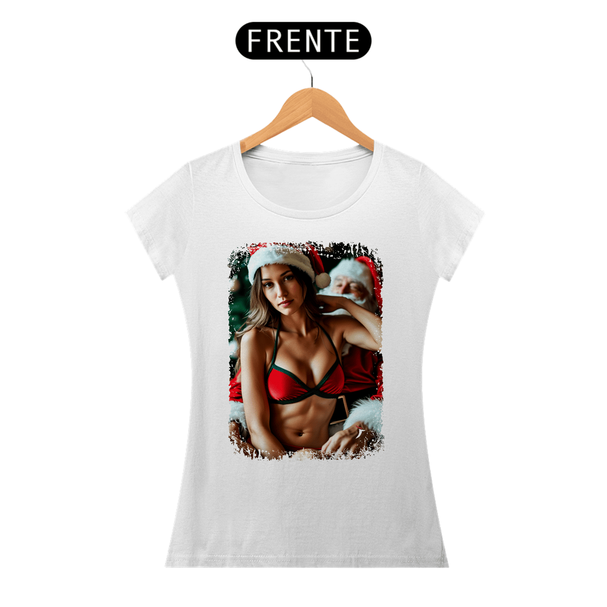 Nome do produto: Baby Look Natal Modelo 1 - Mamãe Noel