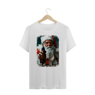Nome do produto Camiseta Plus Size Natal Modelo 3 - Papai Noel Armado