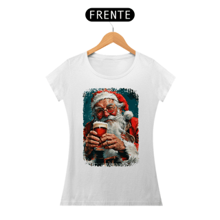 Nome do produto Baby Look Natal Modelo 4 - Papai Noel Bebendo Cerveja