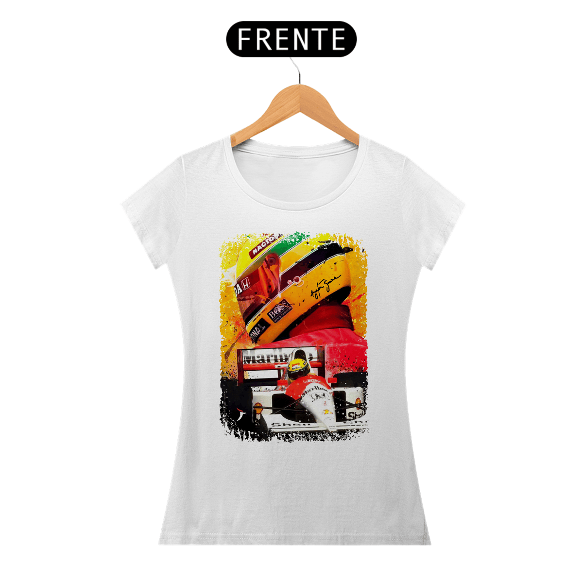 Nome do produto: Baby Look Airton Senna - Modelo 1