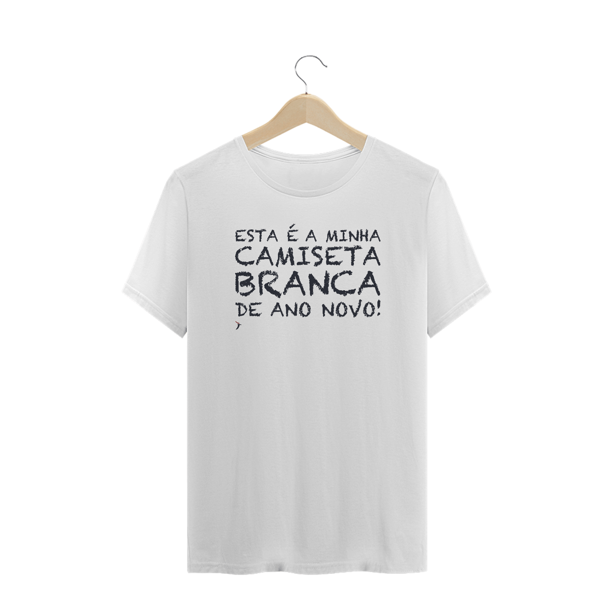 Nome do produto: Camiseta Plus Size Branca de Ano Novo