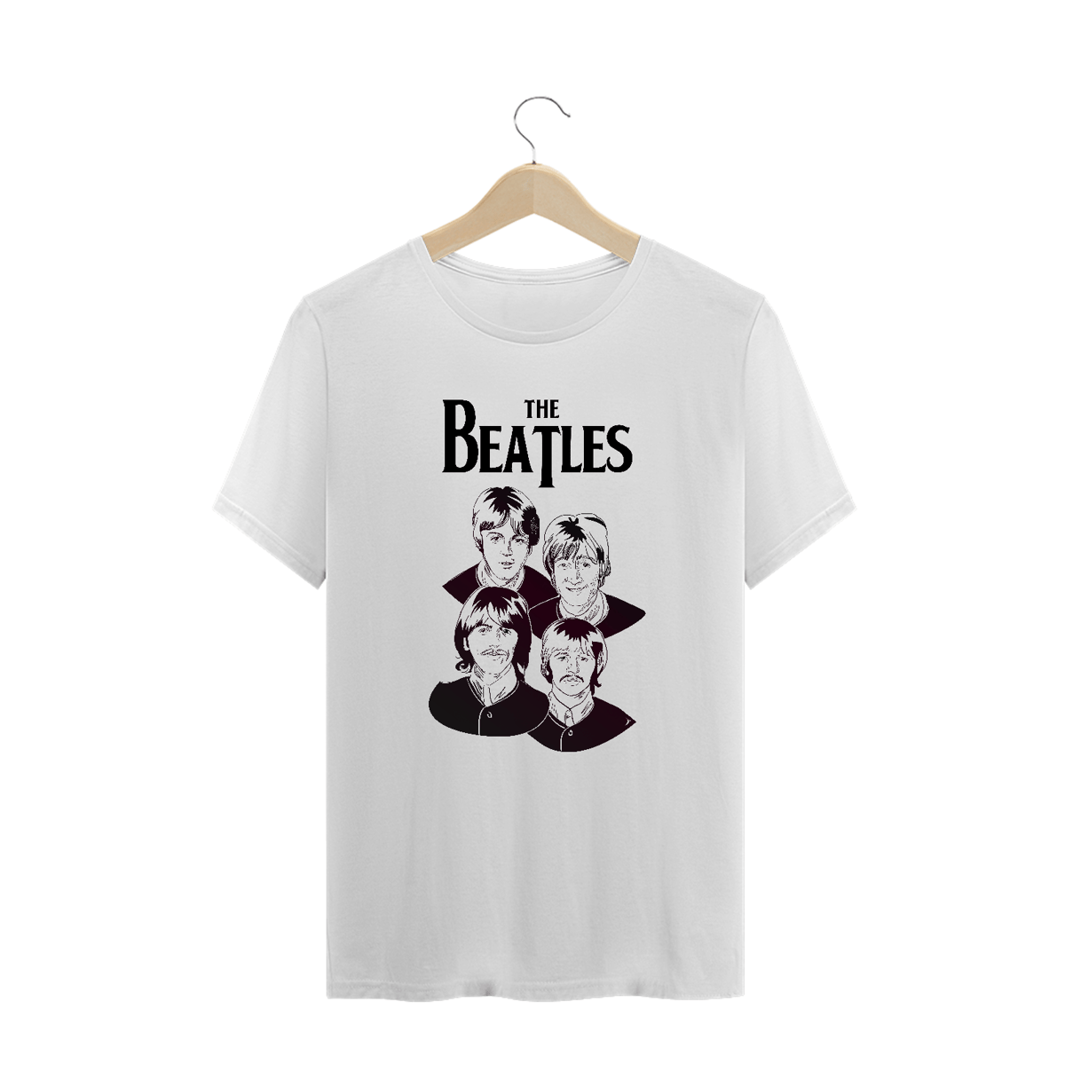 Nome do produto: Camiseta Plus Size The Beatles - Modelo 1