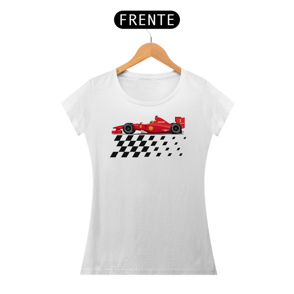 Nome do produto: Baby Look Ferrari - Modelo 1