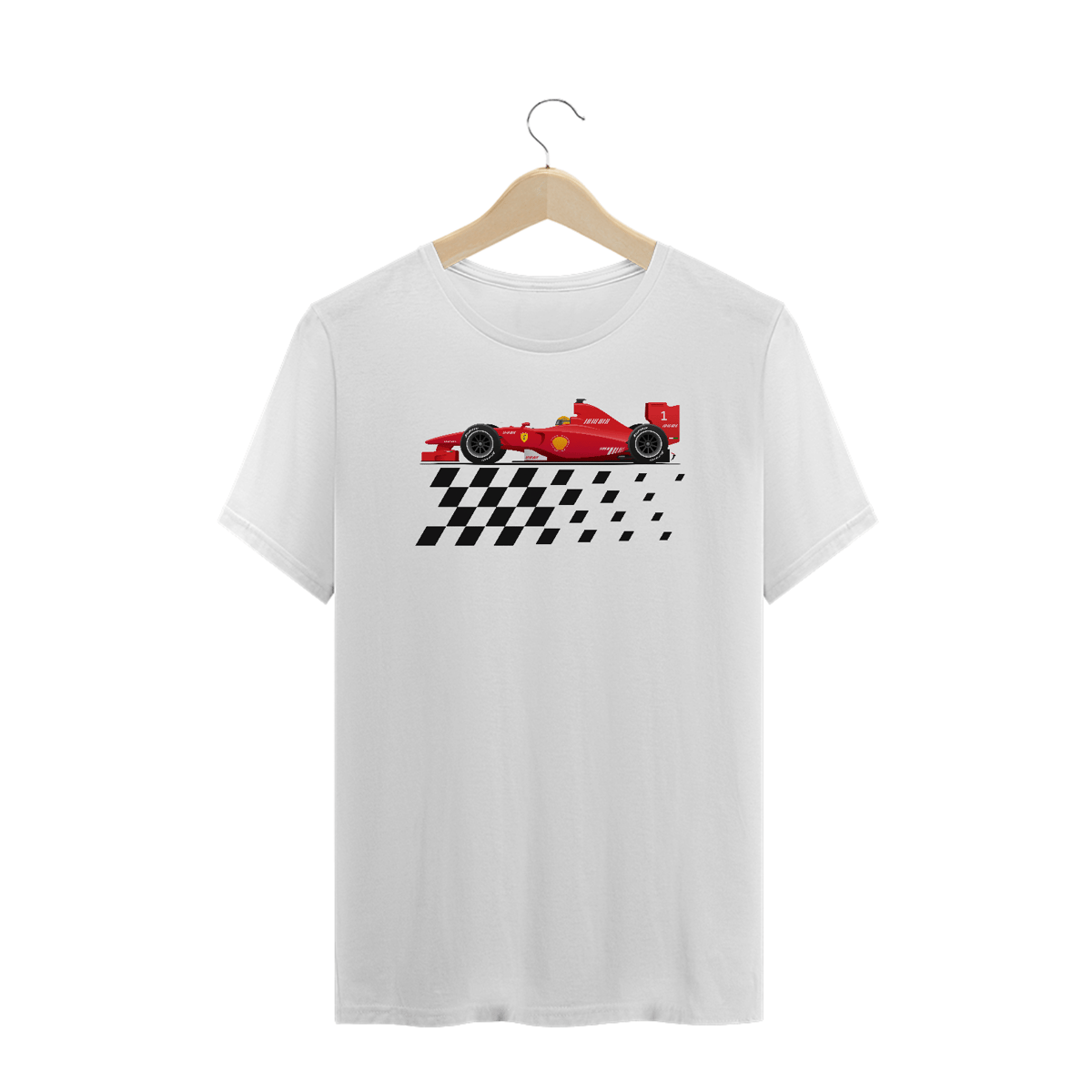 Nome do produto: Camiseta Plus Size Ferrari - Modelo 1