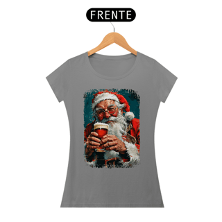 Nome do produto Baby Look Natal Modelo 4 - Papai Noel Bebendo Cerveja