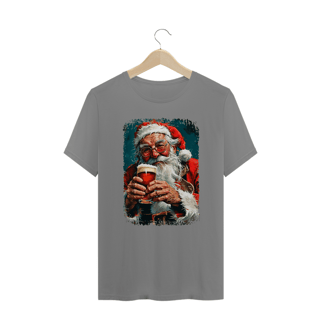 Nome do produto Camiseta Plus Size Natal Modelo 4 - Papai Noel Bebendo Cerveja