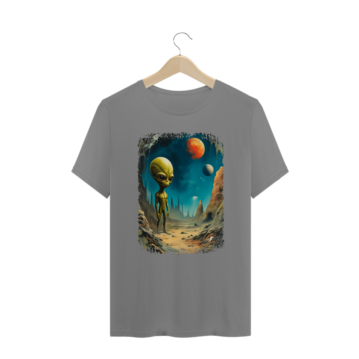 Nome do produto: Camiseta Plus Size Ufologia Modelo 1 - ET