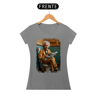 Nome do produto Baby Look Albert Einstein Modelo 1 - Sentado no Trono