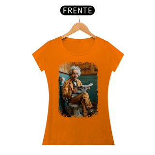 Nome do produto Baby Look Albert Einstein Modelo 1 - Sentado no Trono