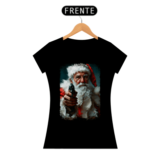 Nome do produto Baby Look Natal Modelo 3 - Papai Noel Armado