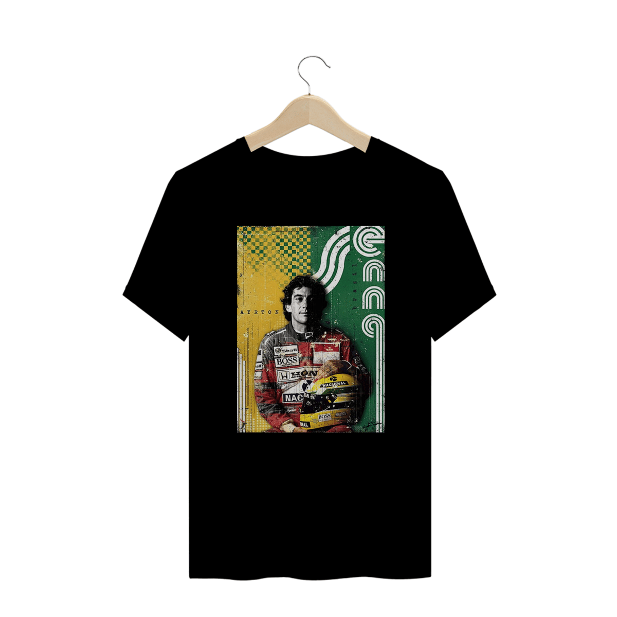 Nome do produto: Camiseta Plus Size Airton Senna - Modelo 2