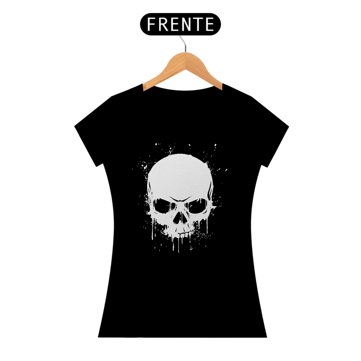 Nome do produto: Baby Look Caveira - Modelo 2