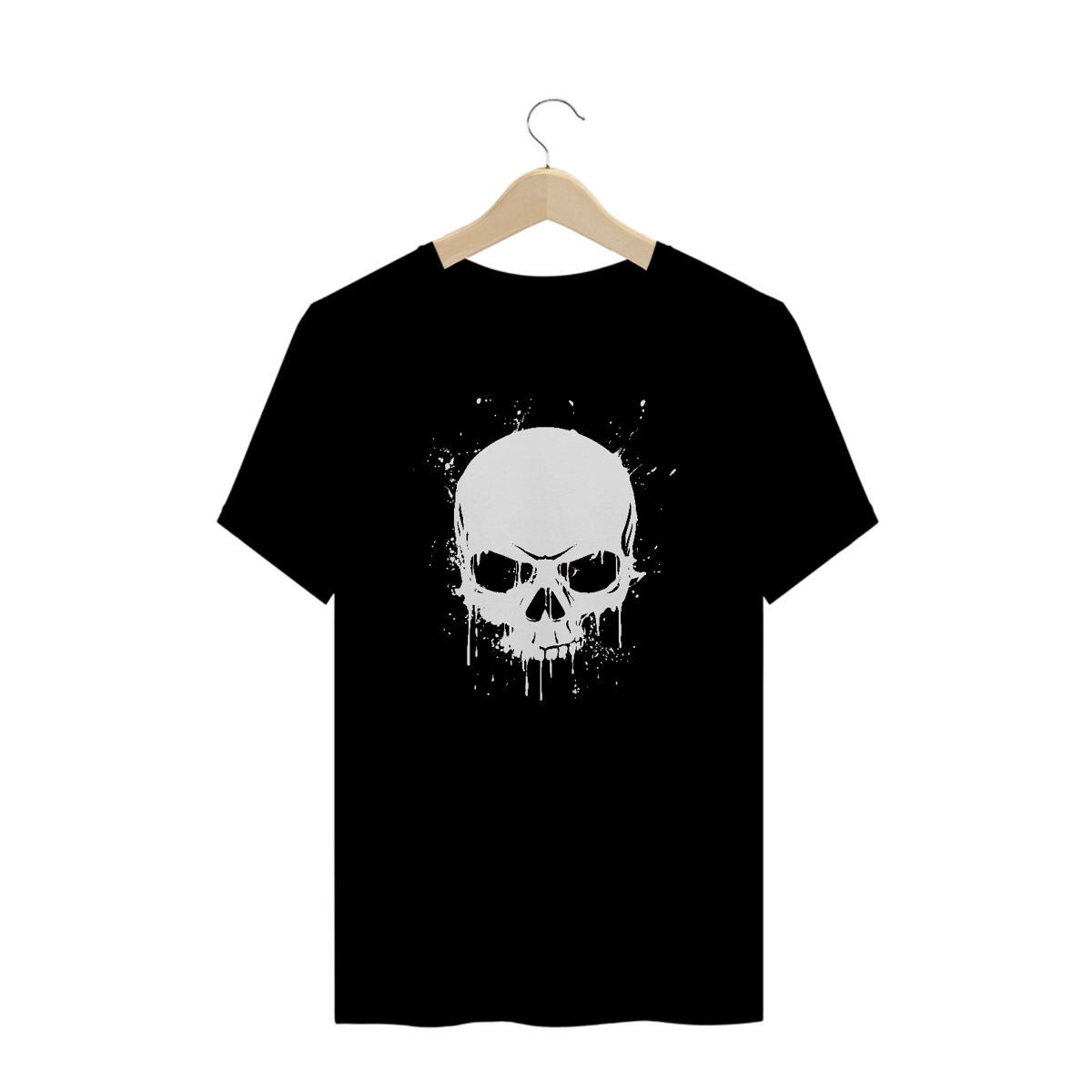 Nome do produto: Camiseta Plus Size Caveira - Modelo 2