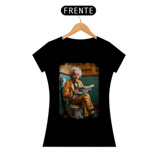 Nome do produto Baby Look Albert Einstein Modelo 1 - Sentado no Trono