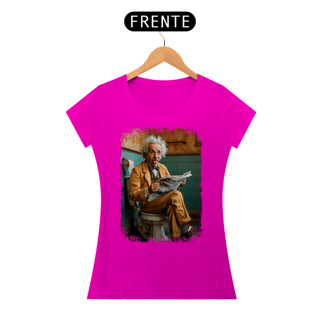 Nome do produto Baby Look Albert Einstein Modelo 1 - Sentado no Trono