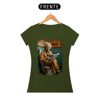 Nome do produto Baby Look Albert Einstein Modelo 1 - Sentado no Trono