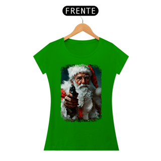 Nome do produto Baby Look Natal Modelo 3 - Papai Noel Armado