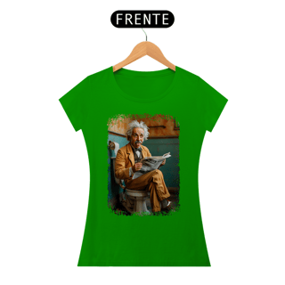 Nome do produto Baby Look Albert Einstein Modelo 1 - Sentado no Trono