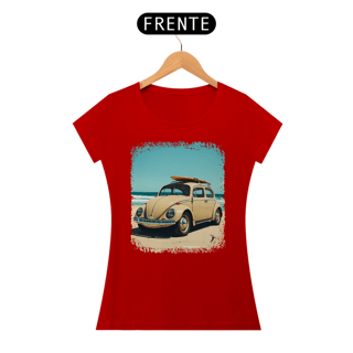 Nome do produto Baby Look Fusca Modelo 1 - Com uma Prancha de Surf