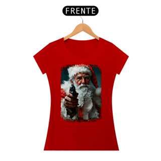 Nome do produto Baby Look Natal Modelo 3 - Papai Noel Armado