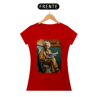 Nome do produto Baby Look Albert Einstein Modelo 1 - Sentado no Trono