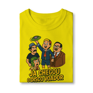 Nome do produto Camiseta Infantil Chaves Modelo 1 - Já Chegou o Disco Voador