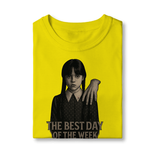 Nome do produto Camiseta Infantil Wandinha Modelo 1 - The Best Day of the Week