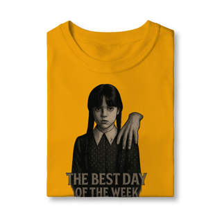 Nome do produto Camiseta Infantil Wandinha Modelo 1 - The Best Day of the Week