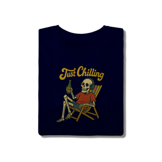 Nome do produto Camiseta Caveira Just Chilling - Modelo 1