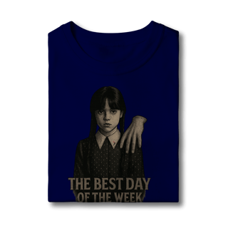 Nome do produto Camiseta Infantil Wandinha Modelo 1 - The Best Day of the Week