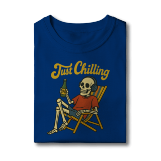 Nome do produto Camiseta Infantil Caveira Just Chilling - Modelo 1