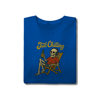 Nome do produto Camiseta Caveira Just Chilling - Modelo 1