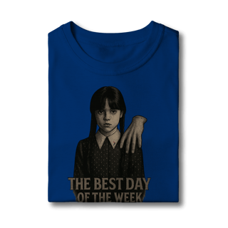 Nome do produto Camiseta Infantil Wandinha Modelo 1 - The Best Day of the Week