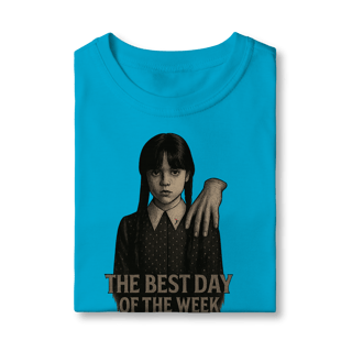 Nome do produto Camiseta Infantil Wandinha Modelo 1 - The Best Day of the Week