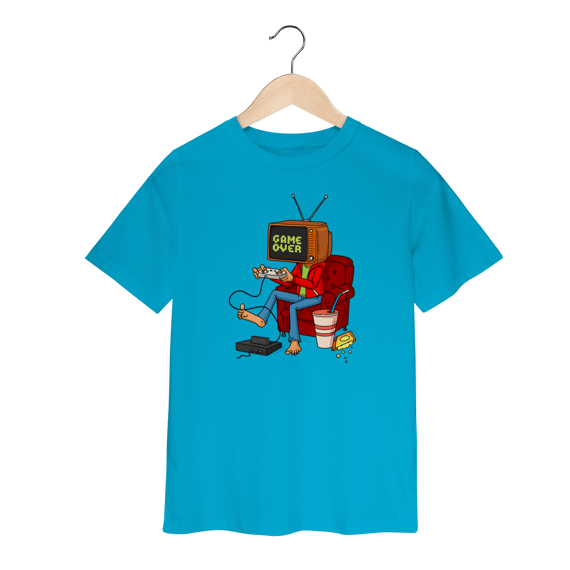 Camiseta Infantil Game Over