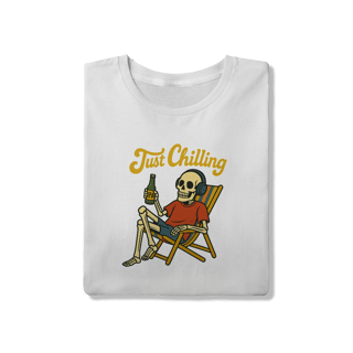 Nome do produto Camiseta Caveira Just Chilling - Modelo 1