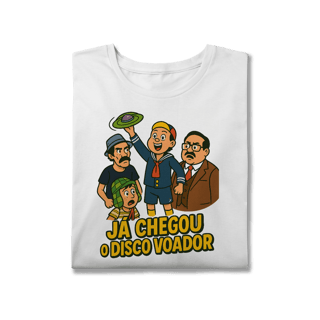 Nome do produto Camiseta Plus Size Chaves Modelo 1 - Já Chegou o Disco Voador