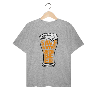 Nome do produto Camiseta Plus Size Cerveja Modelo 4 - Save Water Drink Beer