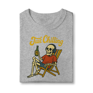 Nome do produto Camiseta Infantil Caveira Just Chilling - Modelo 1