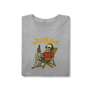 Nome do produto Camiseta Caveira Just Chilling - Modelo 1