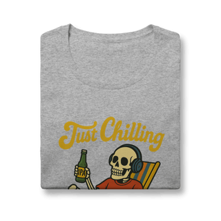 Nome do produto Baby Look Caveira Just Chilling - Modelo 1