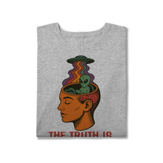 Nome do produto Camiseta Plus Size Ufologia Modelo 3 - The Truth is out there