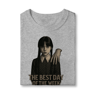 Nome do produto Camiseta Infantil Wandinha Modelo 1 - The Best Day of the Week
