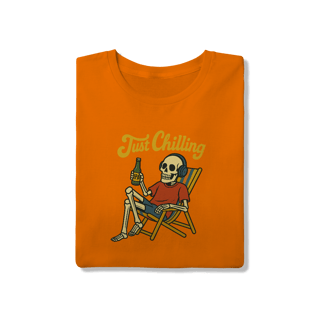 Nome do produto Camiseta Caveira Just Chilling - Modelo 1