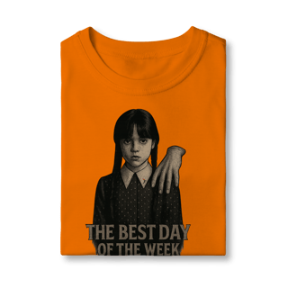 Nome do produto Camiseta Infantil Wandinha Modelo 1 - The Best Day of the Week